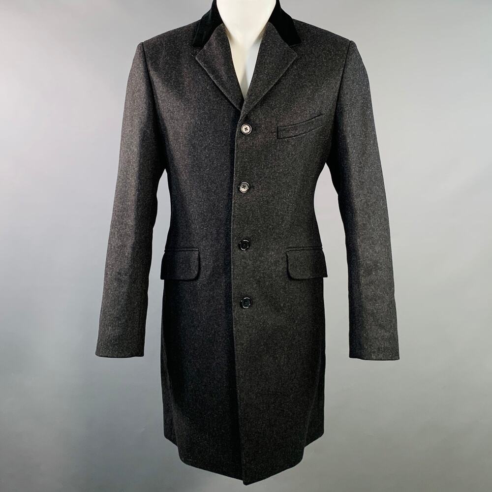PS by PAUL SMITH Size S Charcoal Black Wool Blend Notch Lapel Coat